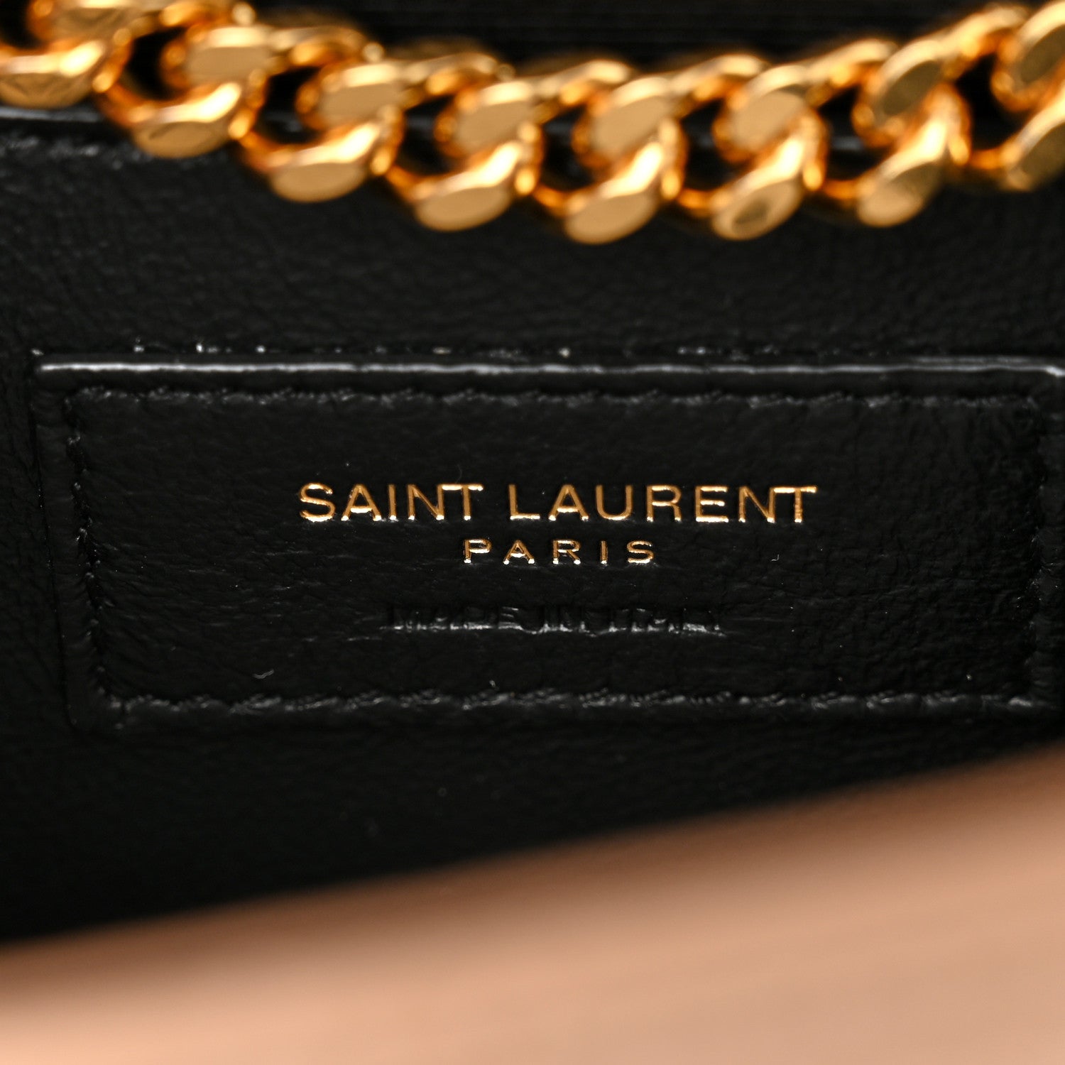 Saint Laurent Grain De Poudre Textured Mixed Matelasse Triquilt Small Monogram Satchel Dark Beige 6 of 9