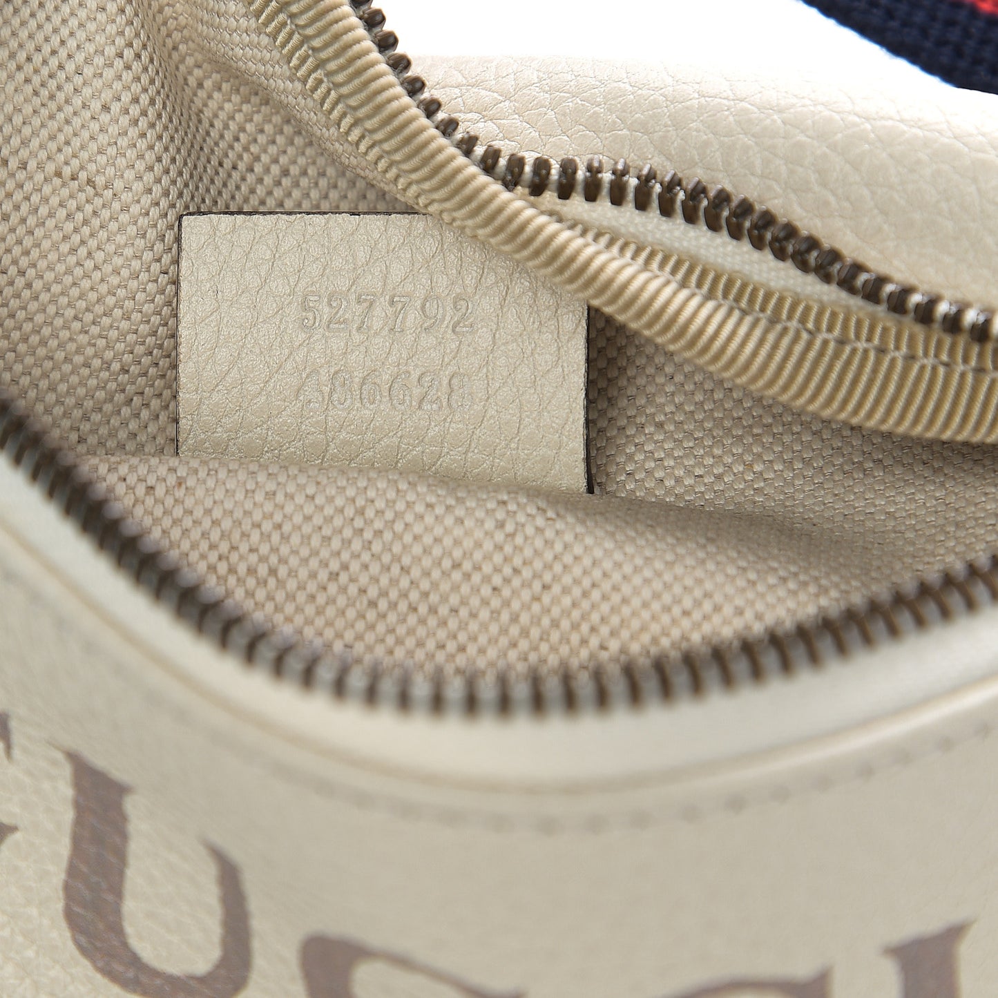 Grained Calfskin Small Logo Belt Bag White