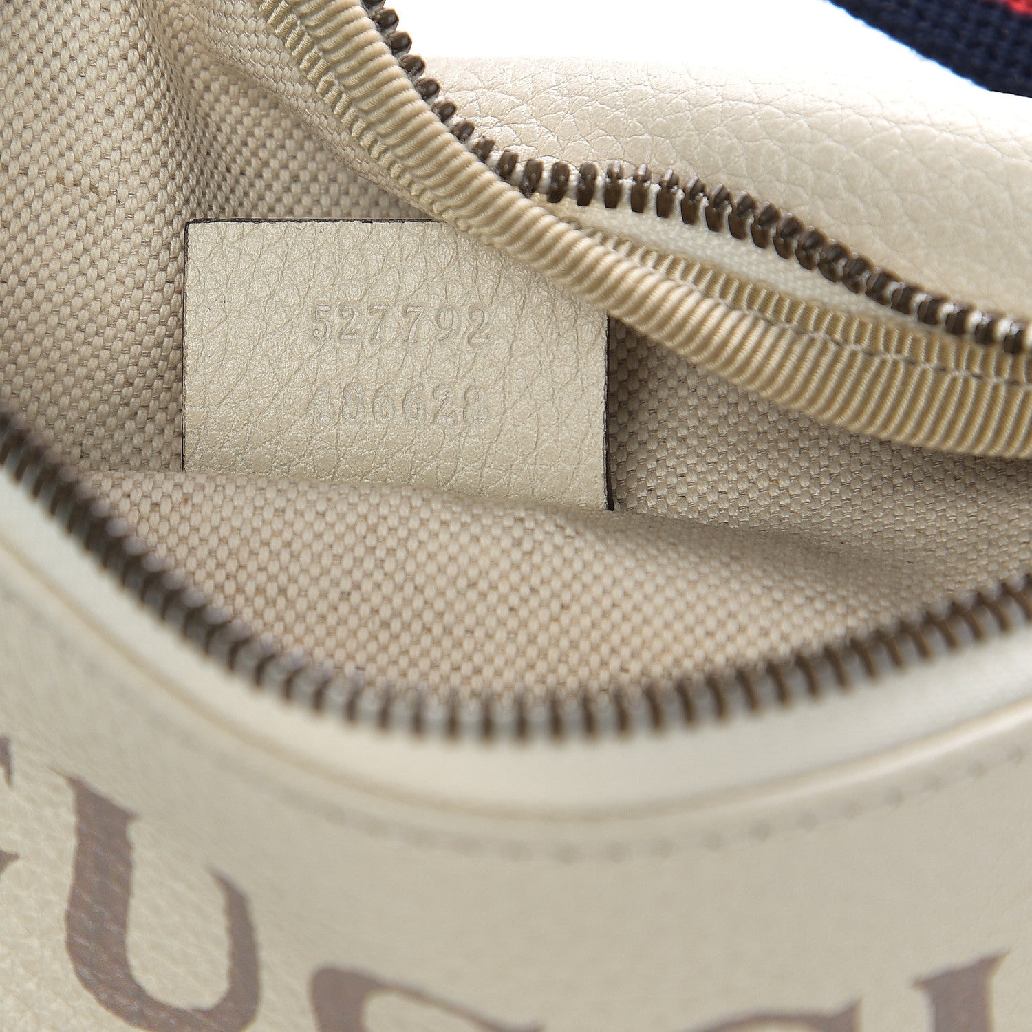Gucci Grained Calfskin Small Logo Belt Bag White 6 of 9