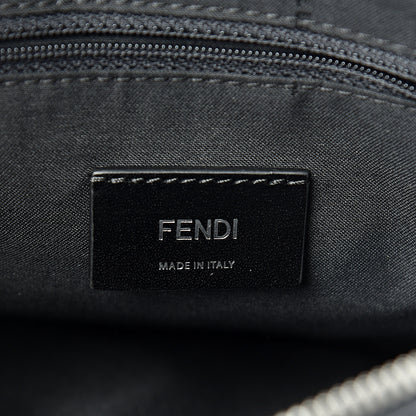 Fendi Glazed Fabric Vitello Liberty FF 1974 Diagonal Sling Bag Tobacco Moresco Black 5 of 9