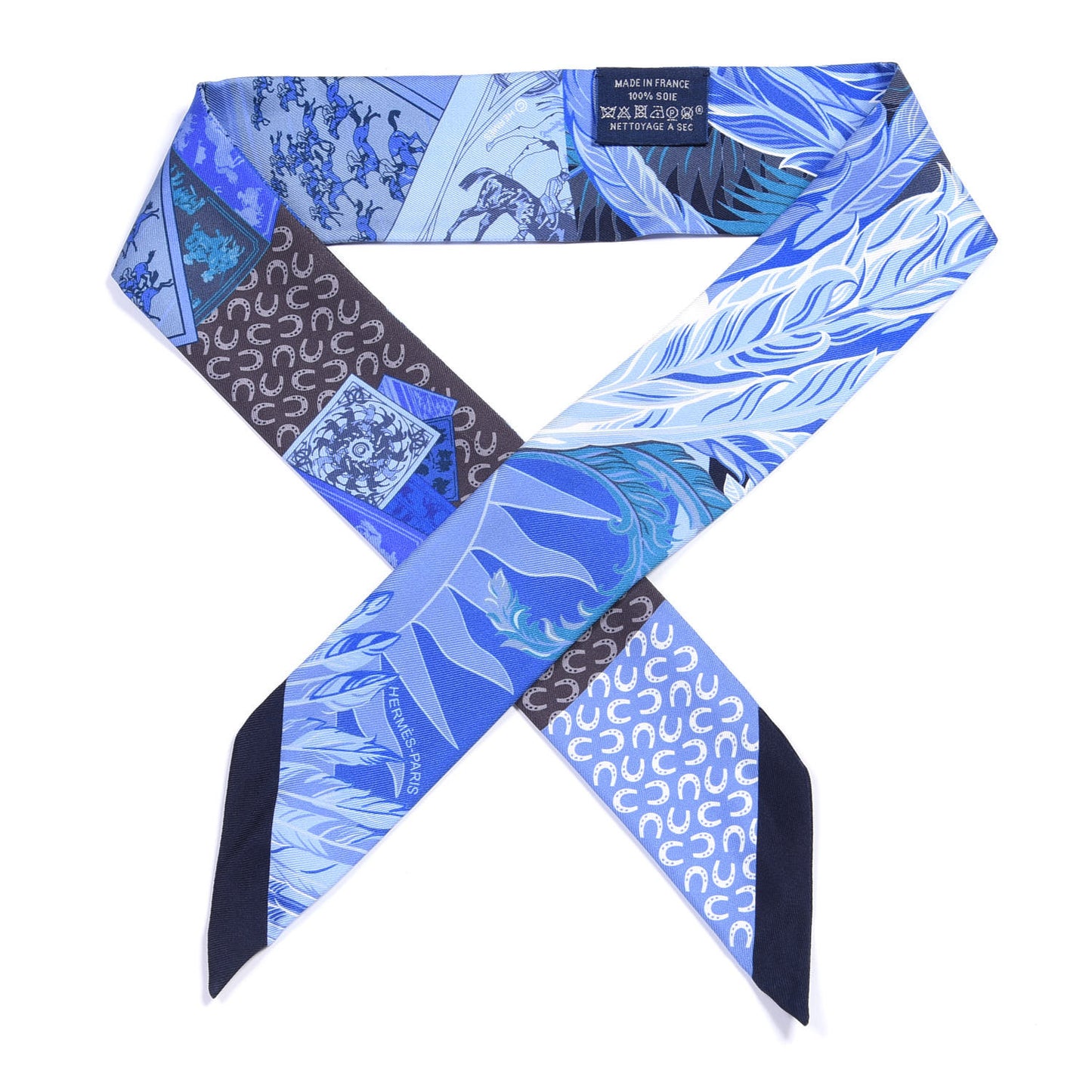 Silk Cheval Phoenix Twilly Marine Ciel Cobalt