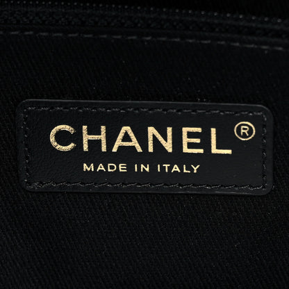 Chanel Caviar Stitched Large Shopping Tote Bag Black 6 of 9