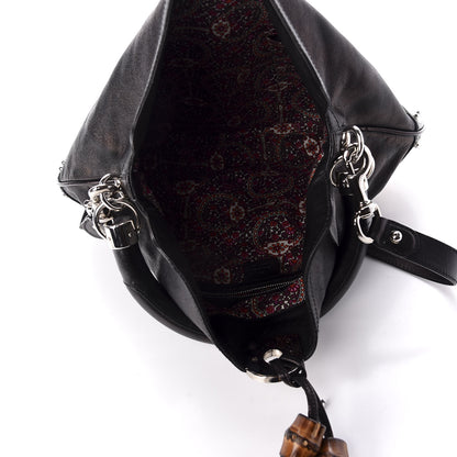 Gucci Calfskin Medium Indy Top Handle Hobo Black 5 of 12