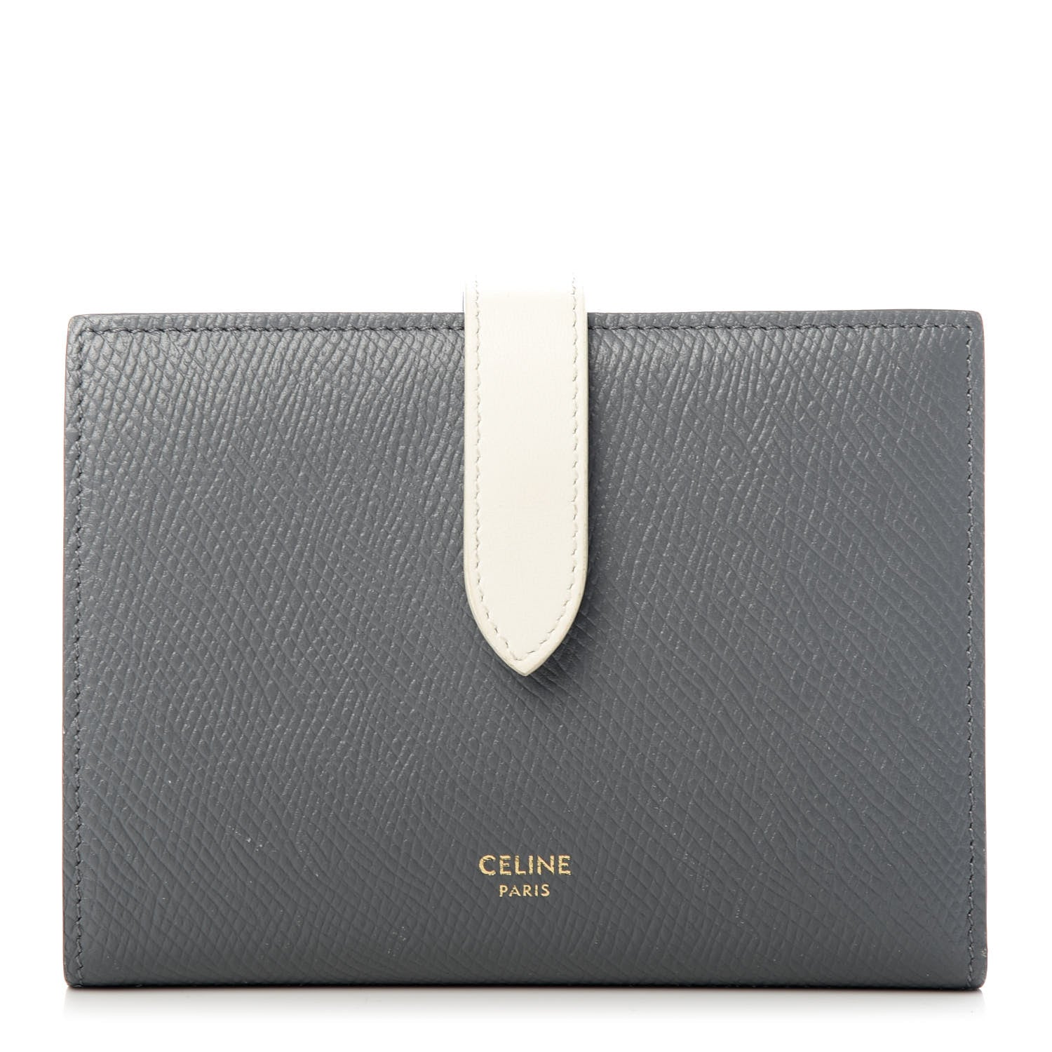 Celine Grained Calfskin Medium Multifunction Strap Wallet Grey 1 of 6