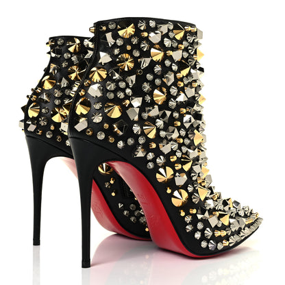 Christian Louboutin Calfskin So Full Kate 100 Ankle Boots 37.5 Black Multicolor 4 of 9