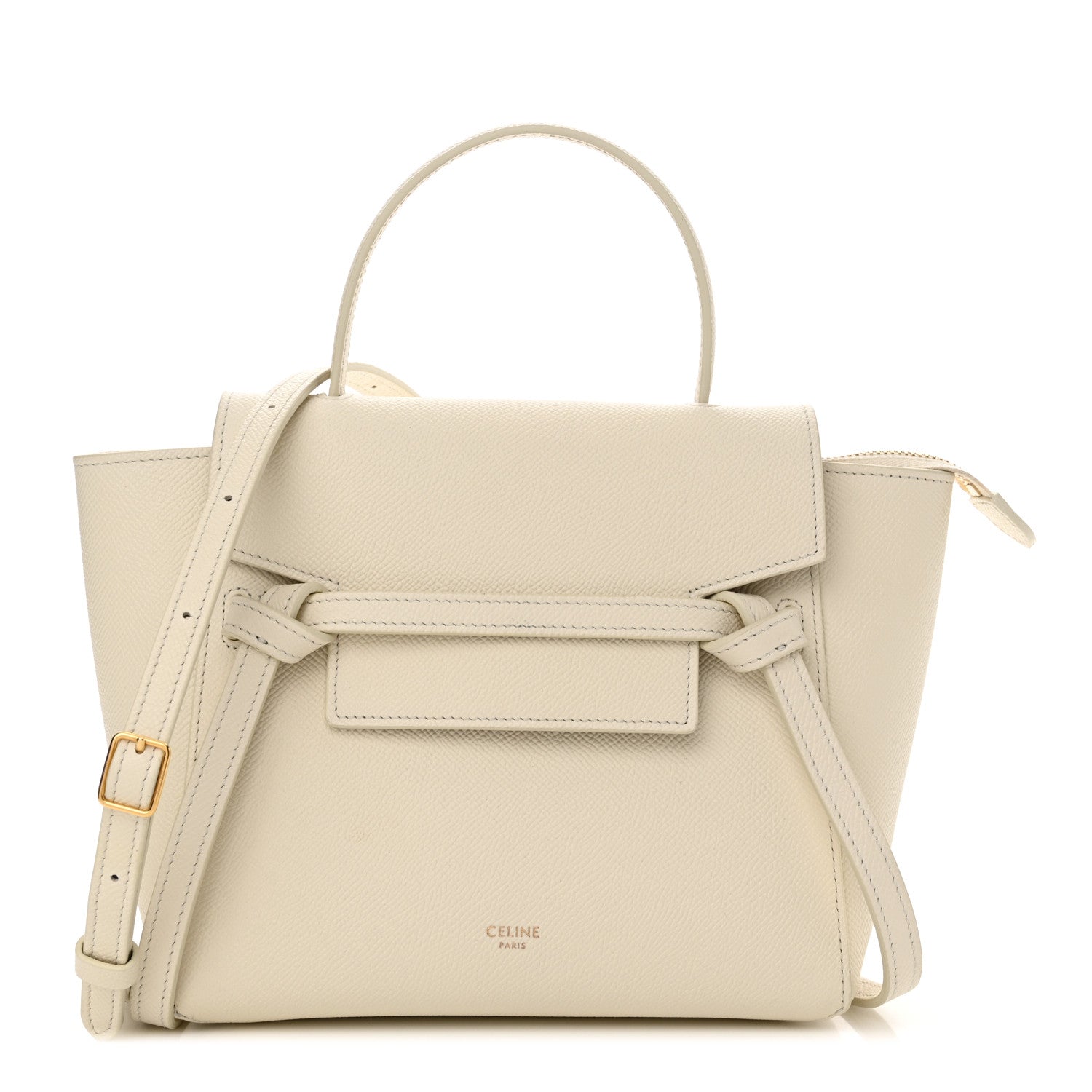 Celine Grained Calfskin Nano Belt Bag Chalk 1 of 13