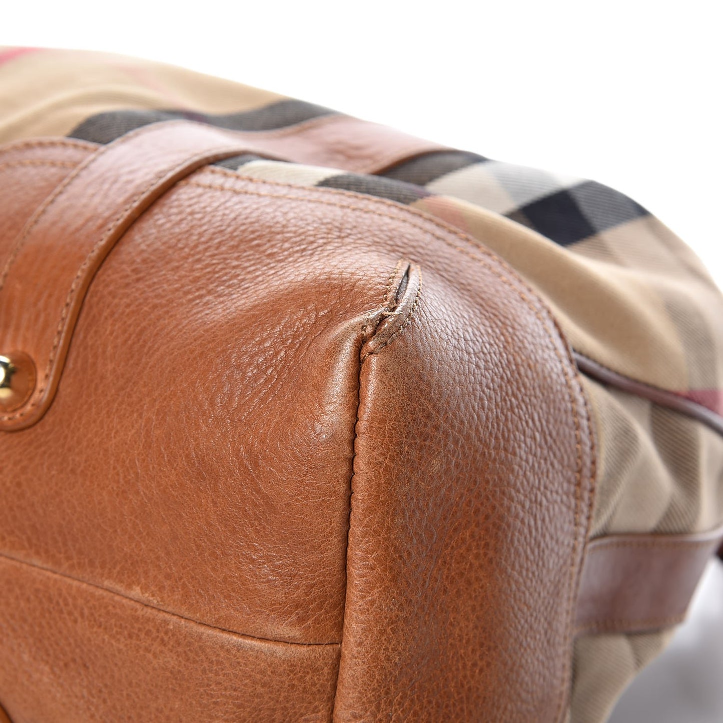 House Check Bridle Calfskin Hobo Brown