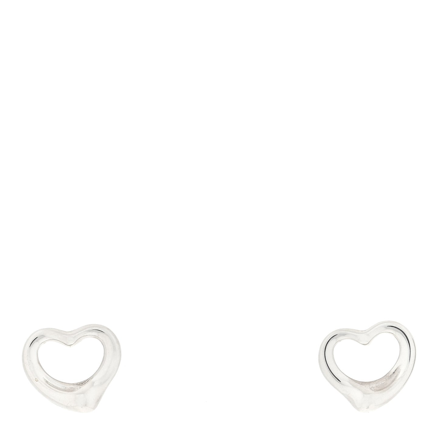 Sterling Silver Elsa Peretti Open Heart Screw-Back Earrings