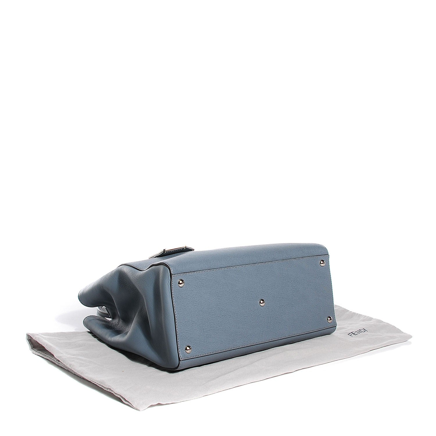 Fendi Vitello Elite Regular 2Jours Tote Grigio 4 of 11