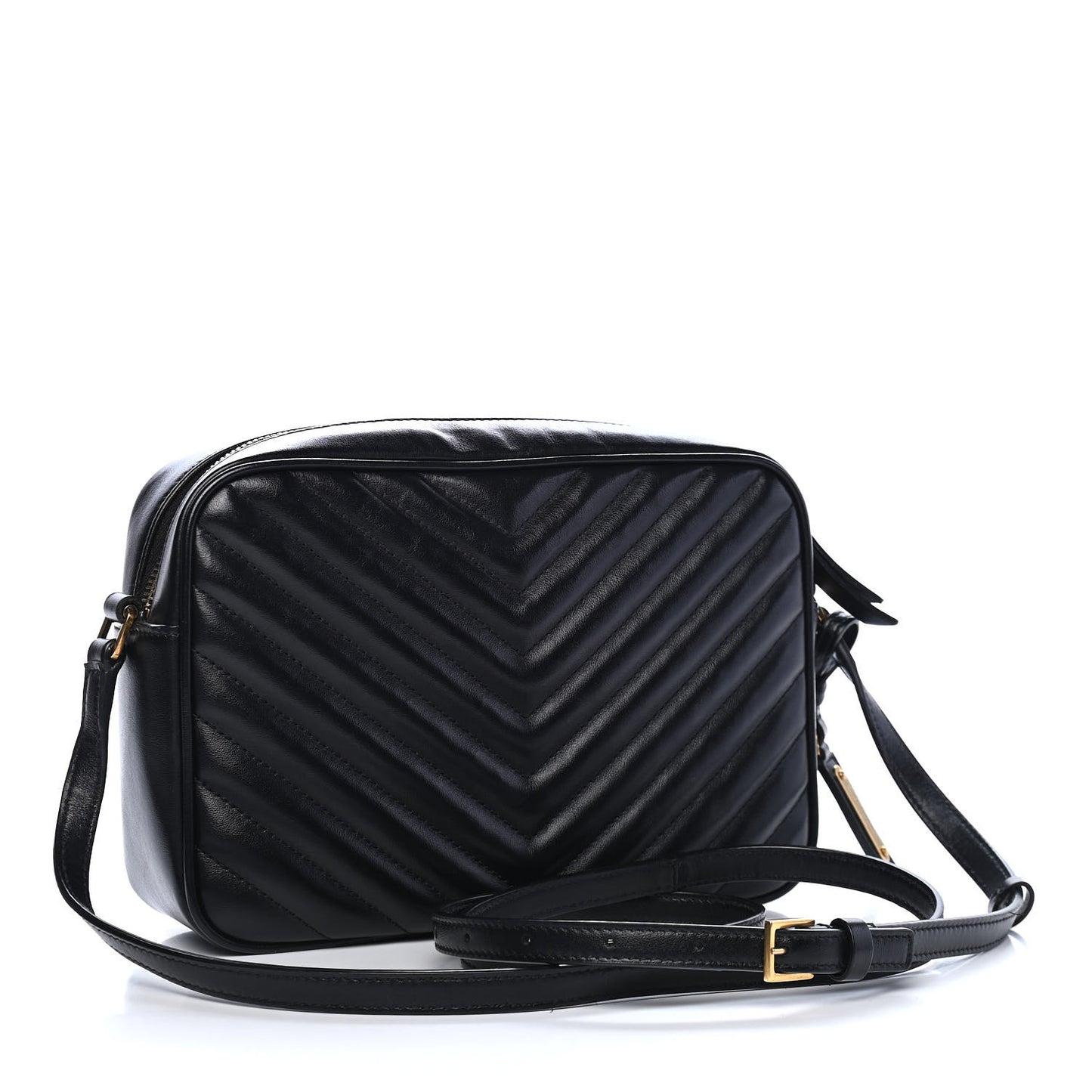 Calfskin Matelasse Monogram Lou Camera Bag Black