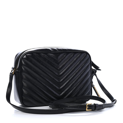 Saint Laurent Calfskin Matelasse Monogram Lou Camera Bag Black 3 of 10
