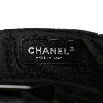Chanel Velvet Quilted East West Flap Black 6 of 11