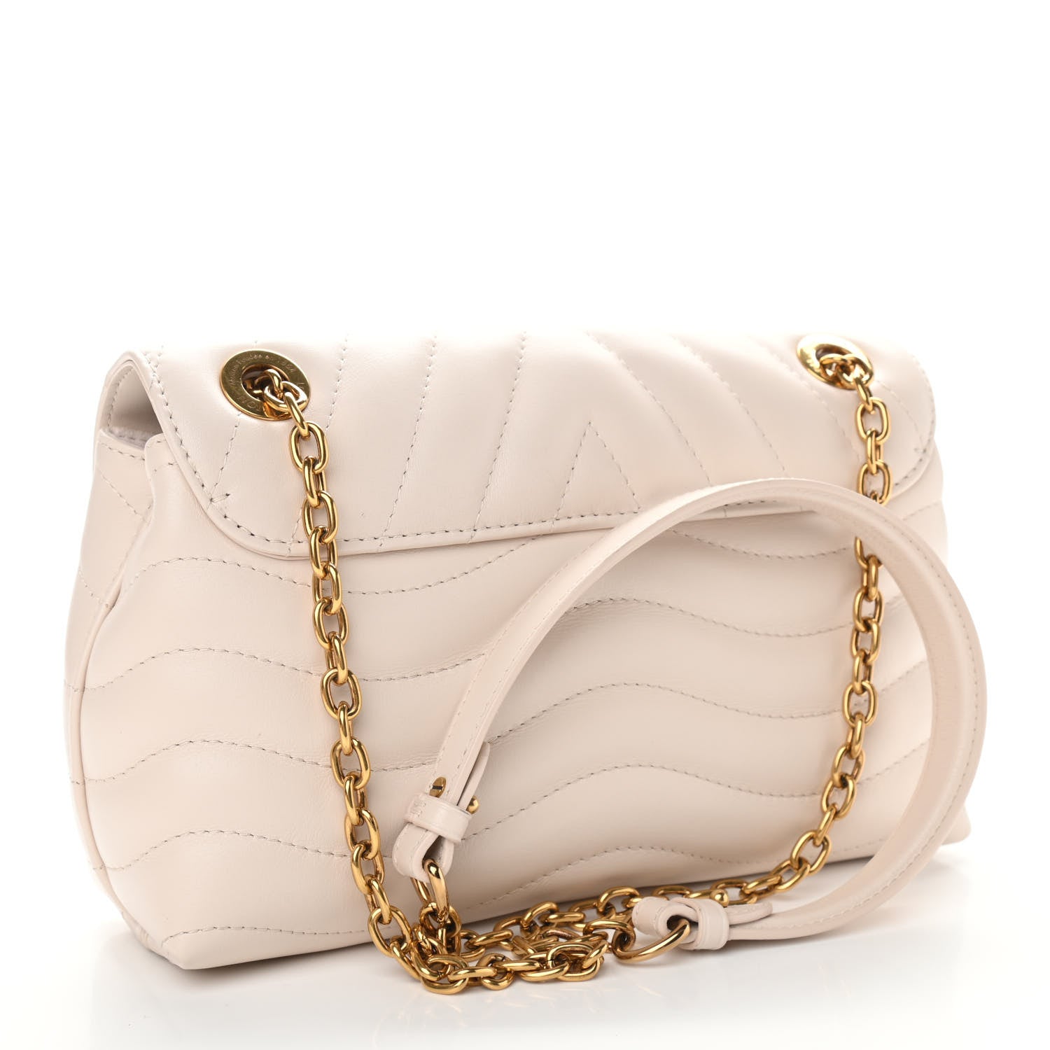 Louis Vuitton Calfskin LV New Wave Chain Bag Ivory 3 of 12