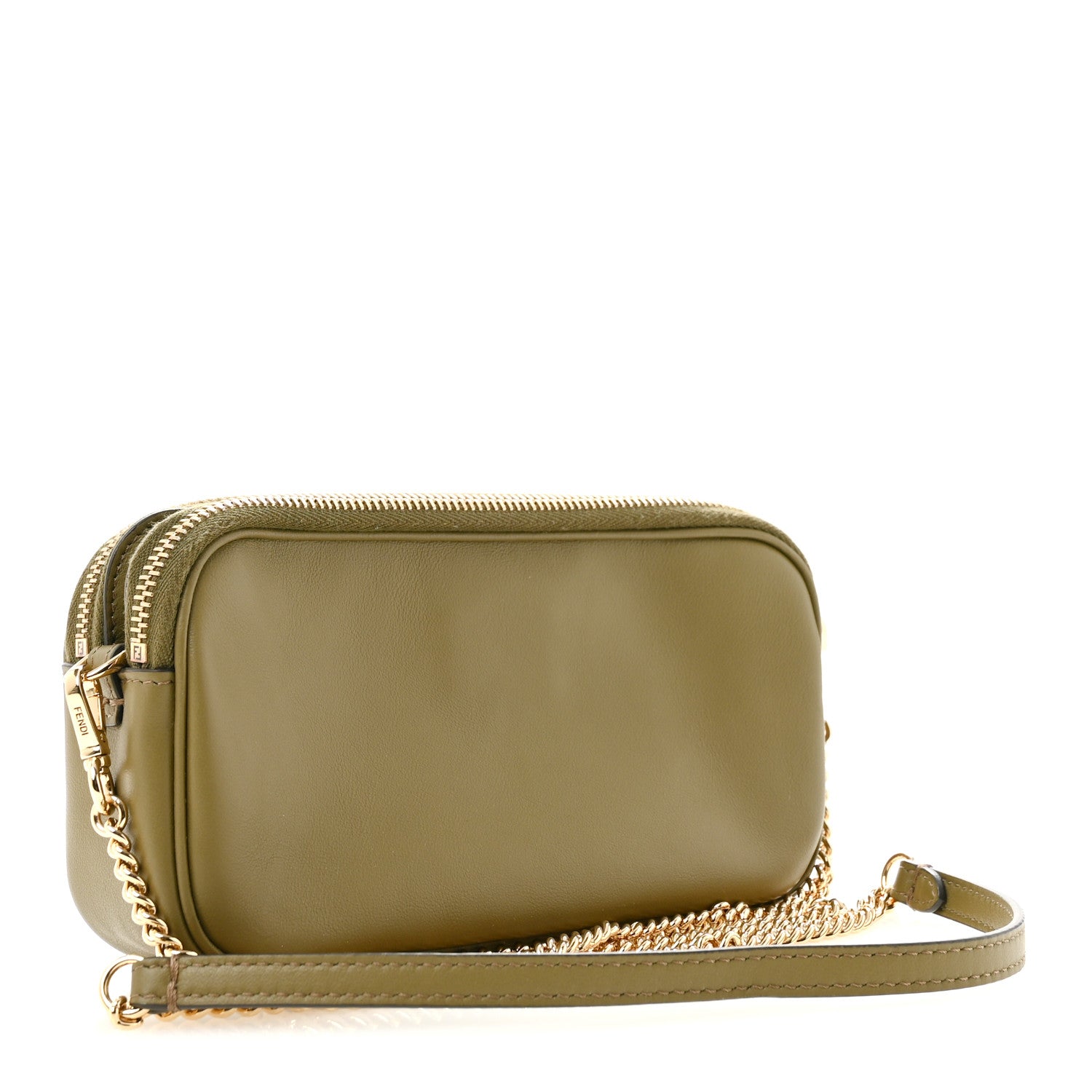 Fendi Vitello Grace Matte Easy Baguette Olive 3 of 12