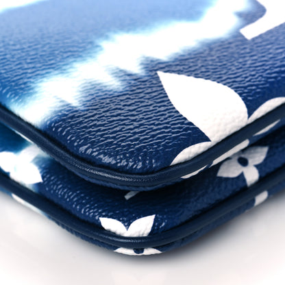 Louis Vuitton Monogram Giant Escale Double Zip Pochette Blue 9 of 11