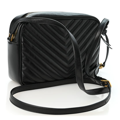 Saint Laurent Calfskin Matelasse Monogram Lou Camera Bag Black 3 of 10