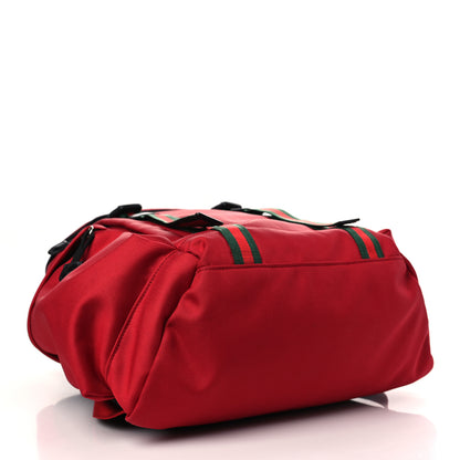 Gucci Techno Canvas Web Double Buckle Backpack Red 4 of 9