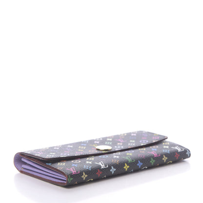 Louis Vuitton Monogram Multicolor Sarah Wallet Black Violet 4 of 7
