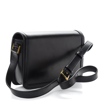 Saint Laurent Box Calfskin Monogram Medium Solferino Satchel Black 3 of 9