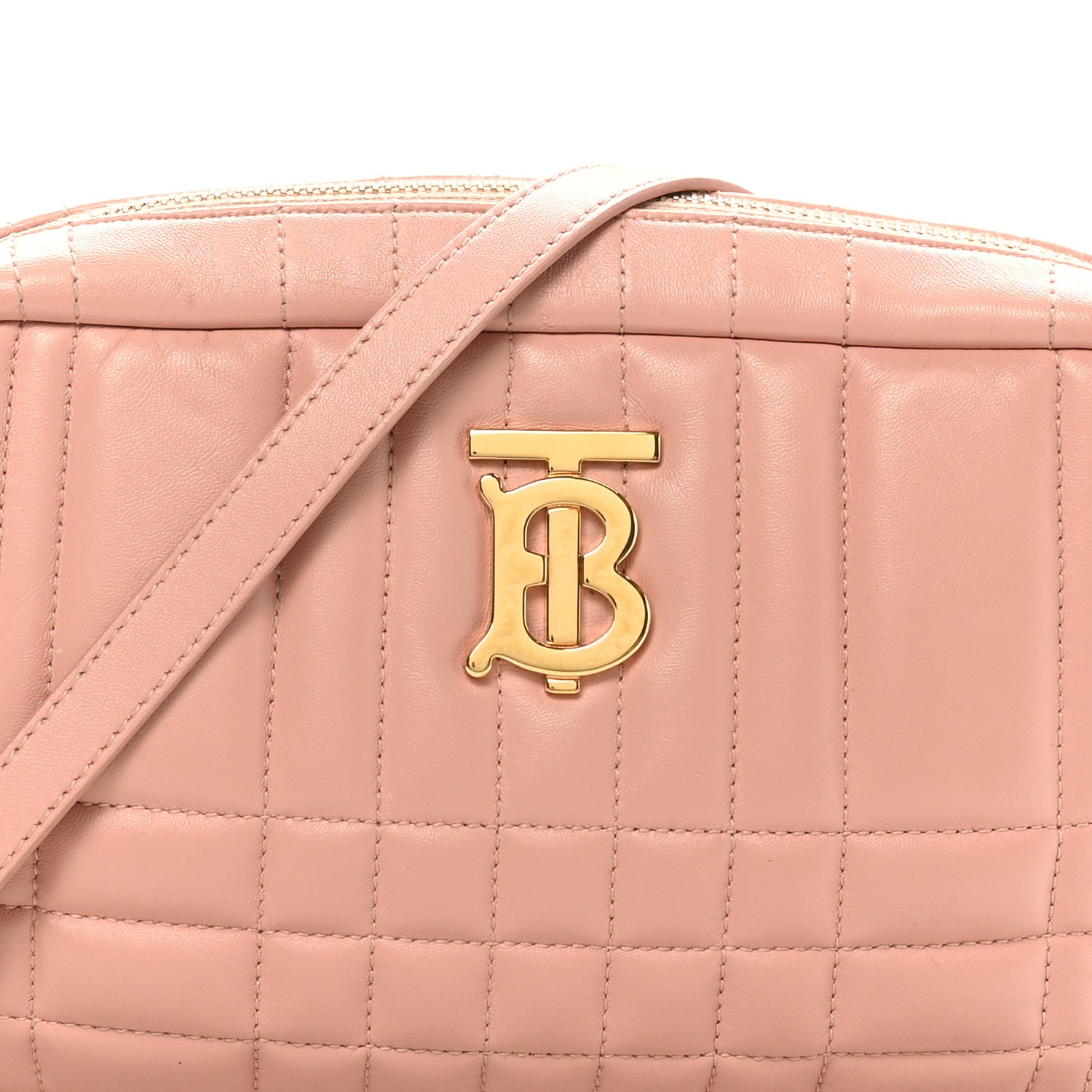 Burberry Calfskin Quilted Small Lola Camera Bag  Dusty Pink 7 of 9