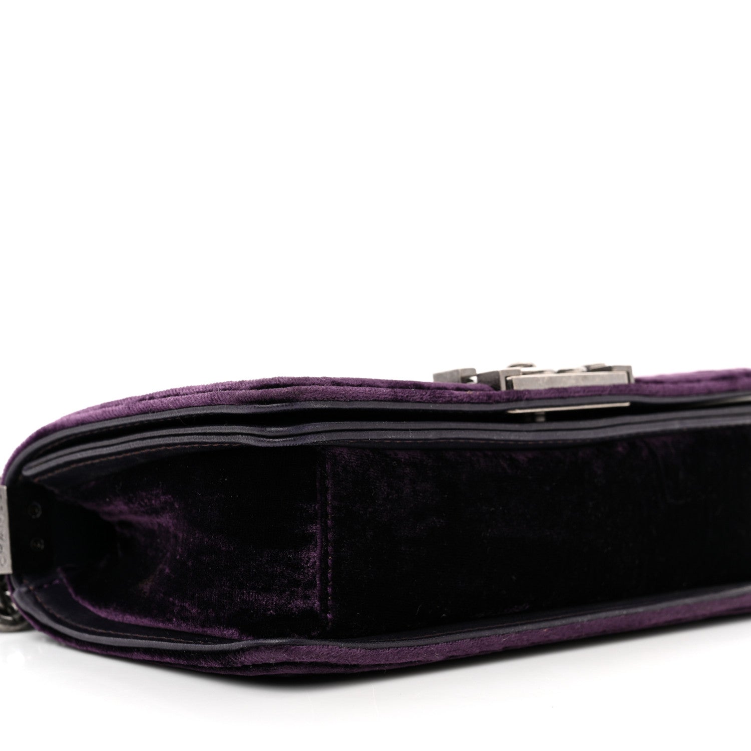 Chanel Velvet Quilted Small Boy Flap Purple 9 of 13