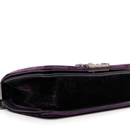 Chanel Velvet Quilted Small Boy Flap Purple 9 of 13