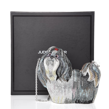 Judith Leiber Crystal Shih Tzu Minaudiere Clutch 10 of 10