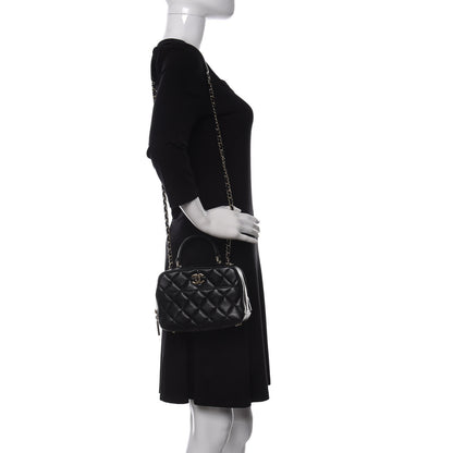 Chanel Lambskin Quilted Small Trendy CC Bowling Bag Black 2 of 11