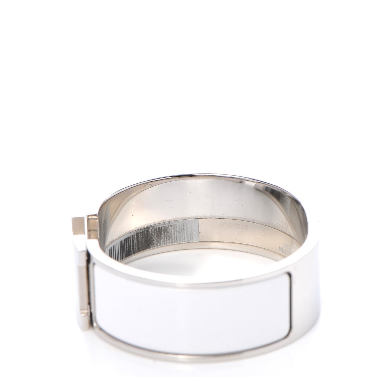 Enamel Wide Clic Clac H Bracelet PM White