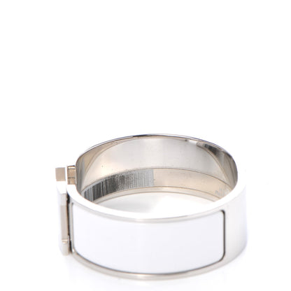 Hermes Enamel Wide Clic Clac H Bracelet PM White 4 of 5