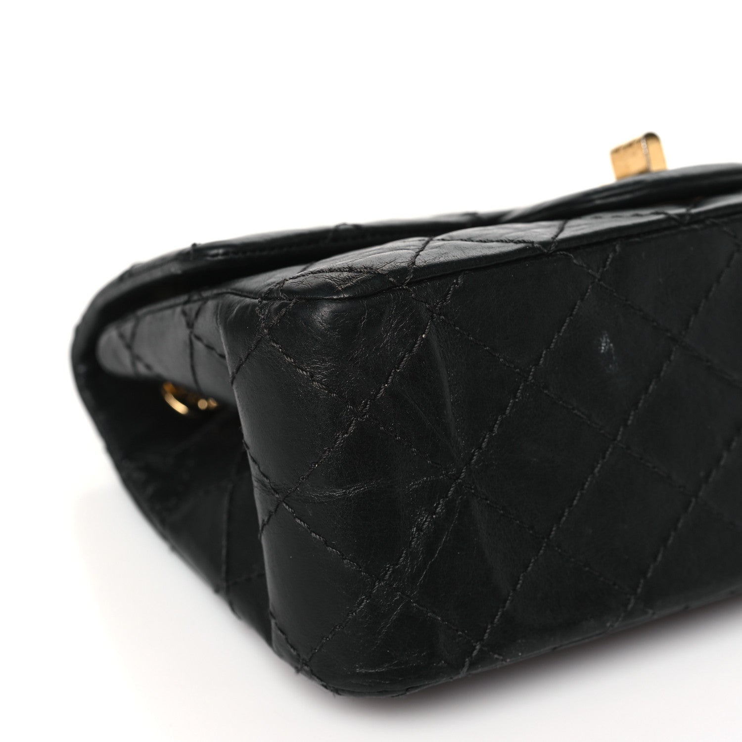 Chanel Aged Calfskin Quilted 2.55 Reissue Mini Flap Black 9 of 10