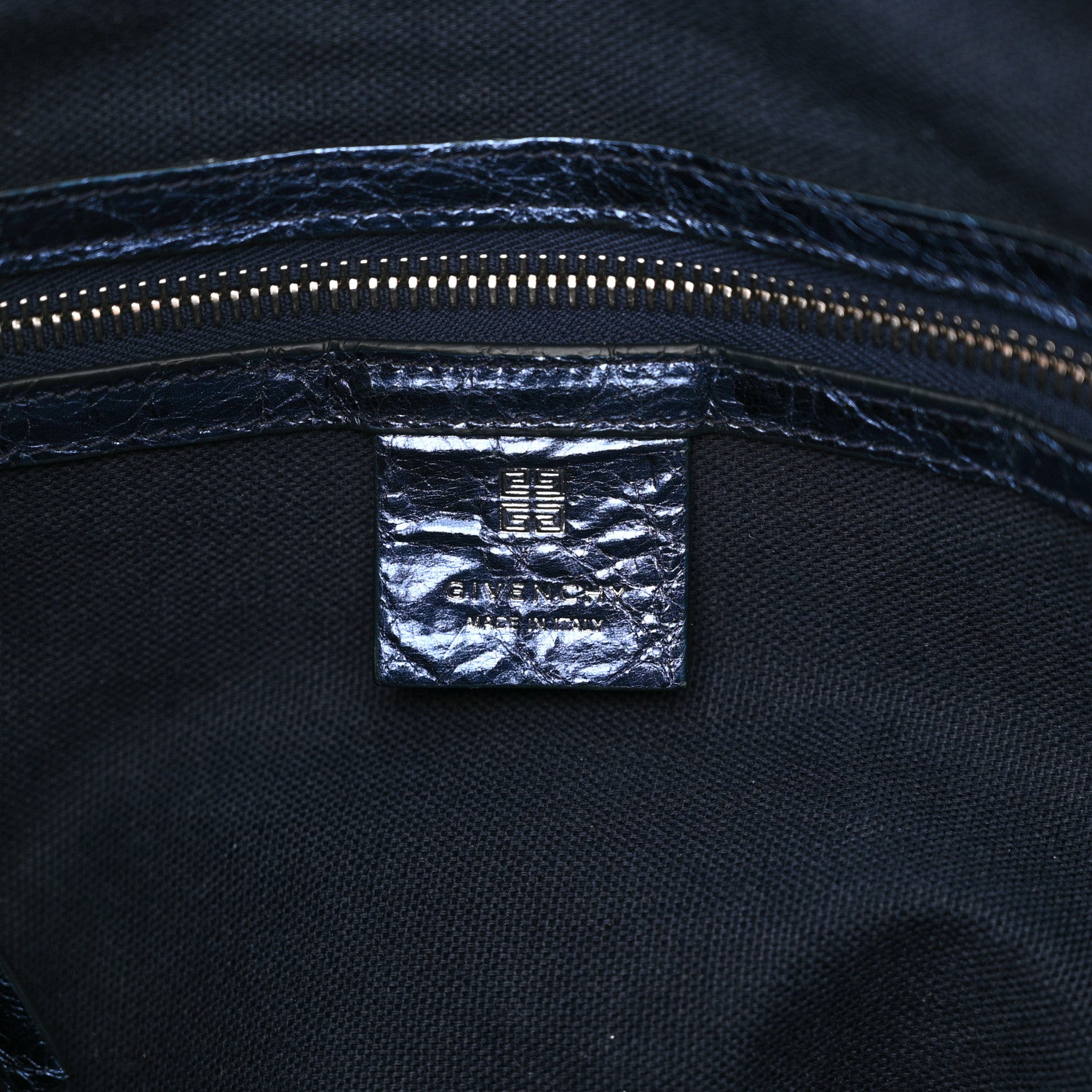 Givenchy Metallic Calfskin Medium Voyou Bag Navy 6 of 12