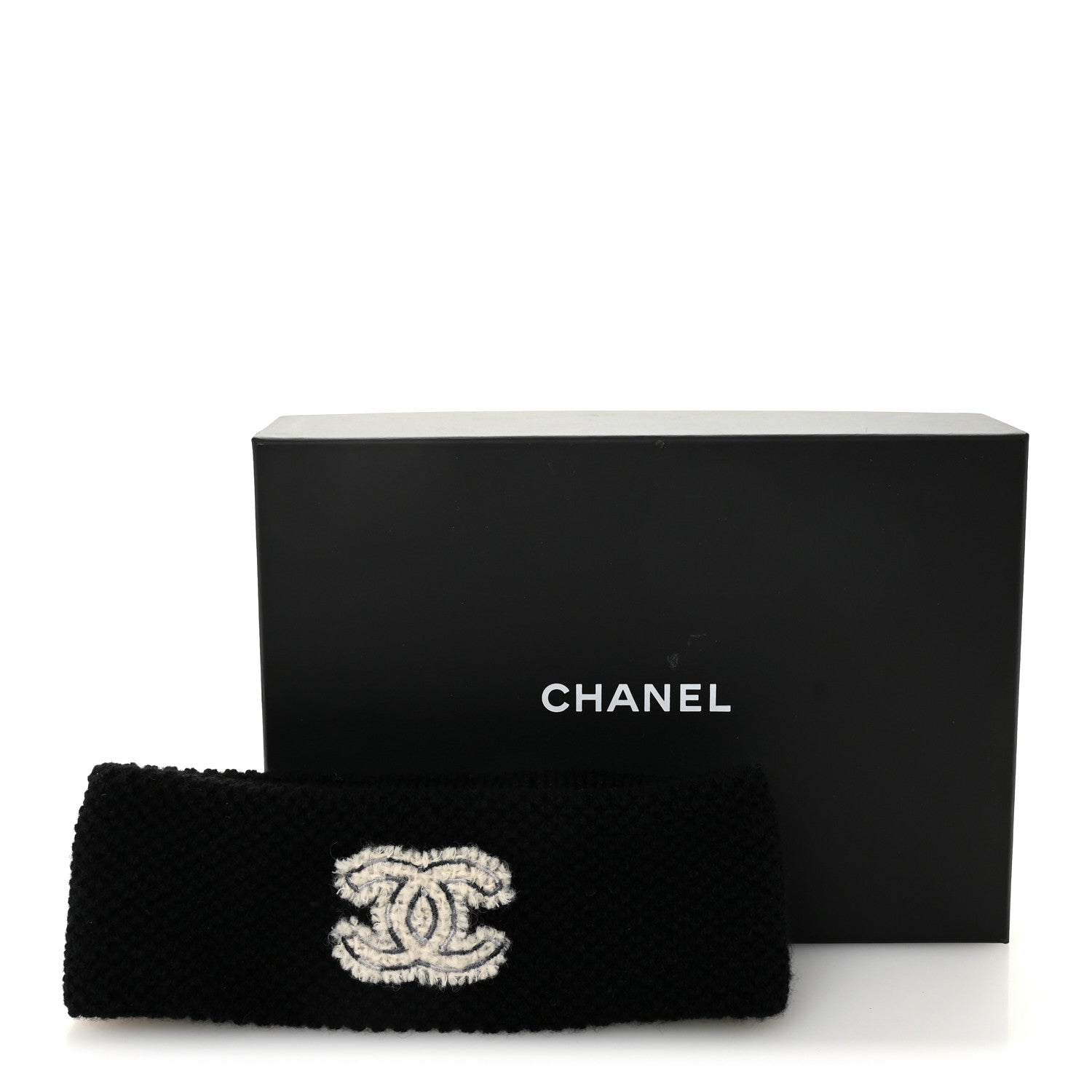 Chanel Cashmere CC Headband Black 4 of 4