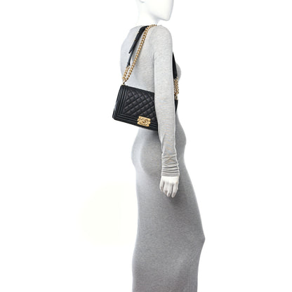 Chanel Caviar Quilted Medium Boy Flap Black 2 of 11