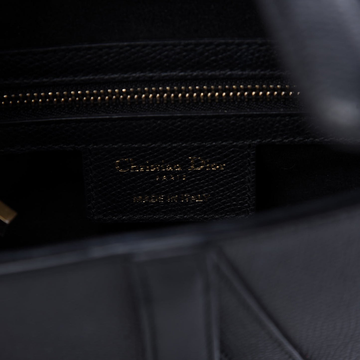 Grained Calfskin Saddle Bag Black