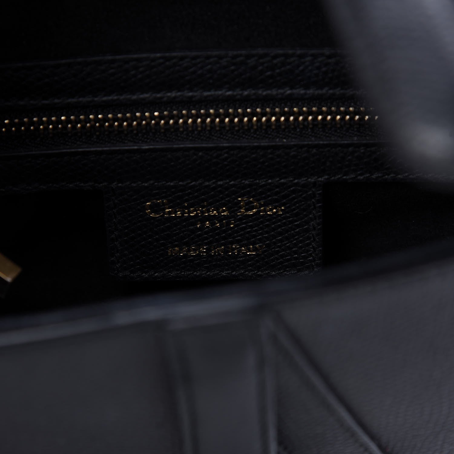 Christian Dior Grained Calfskin Saddle Bag Black 8 of 11