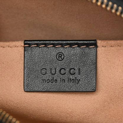 Gucci Calfskin Matelasse Mini GG Marmont Chain Shoulder Bag Black 6 of 13