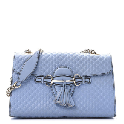 Gucci Microguccissima Medium Emily Chain Shoulder Bag Mineral Blue 1 of 13