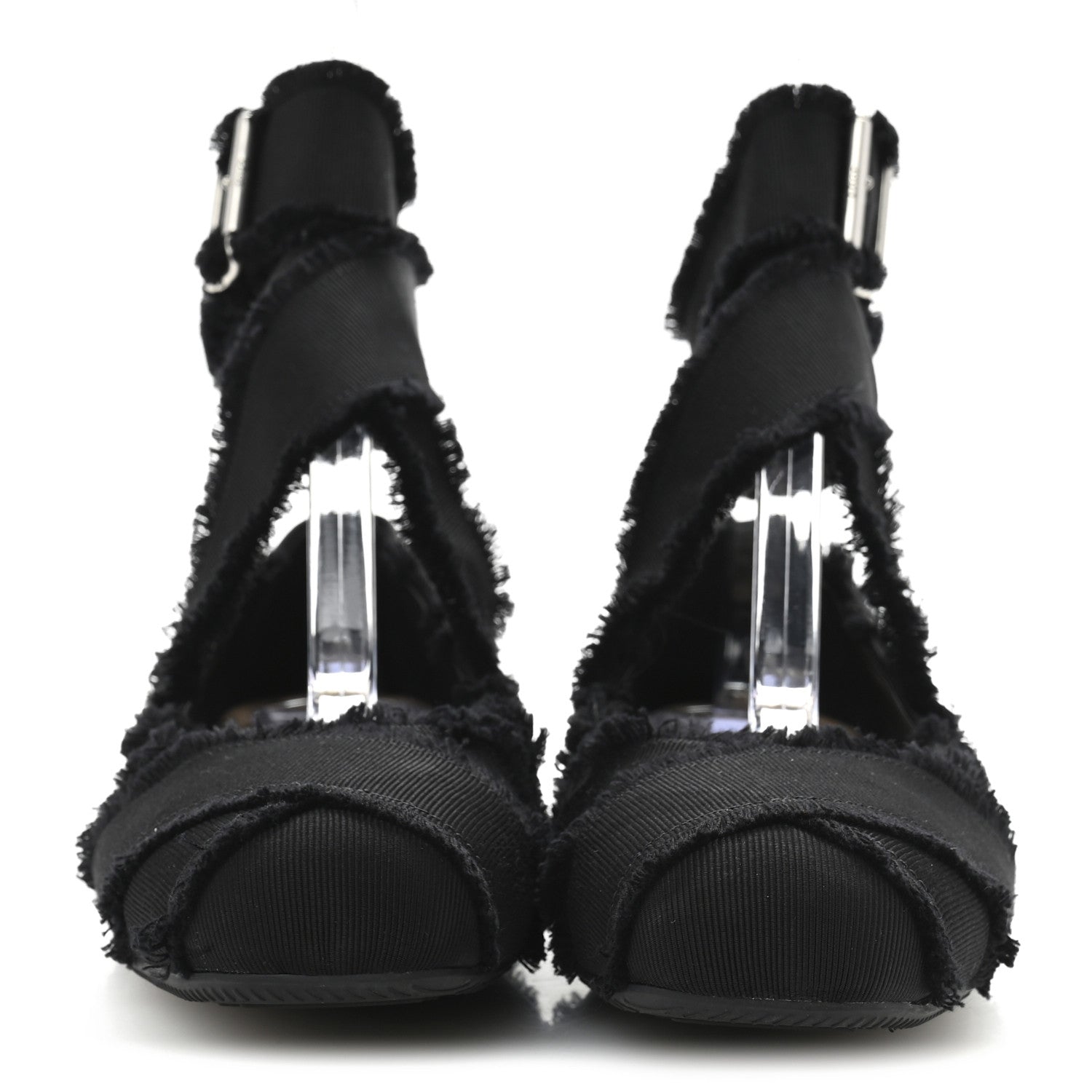 Christian Dior Grosgrain Fringe Songe Ballet Flats 38 Black 3 of 9