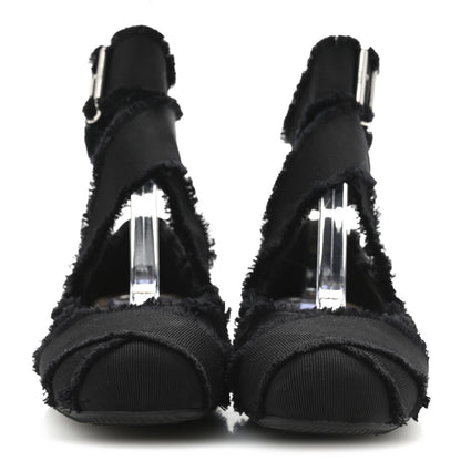 Christian Dior Grosgrain Fringe Songe Ballet Flats 38 Black 3 of 9