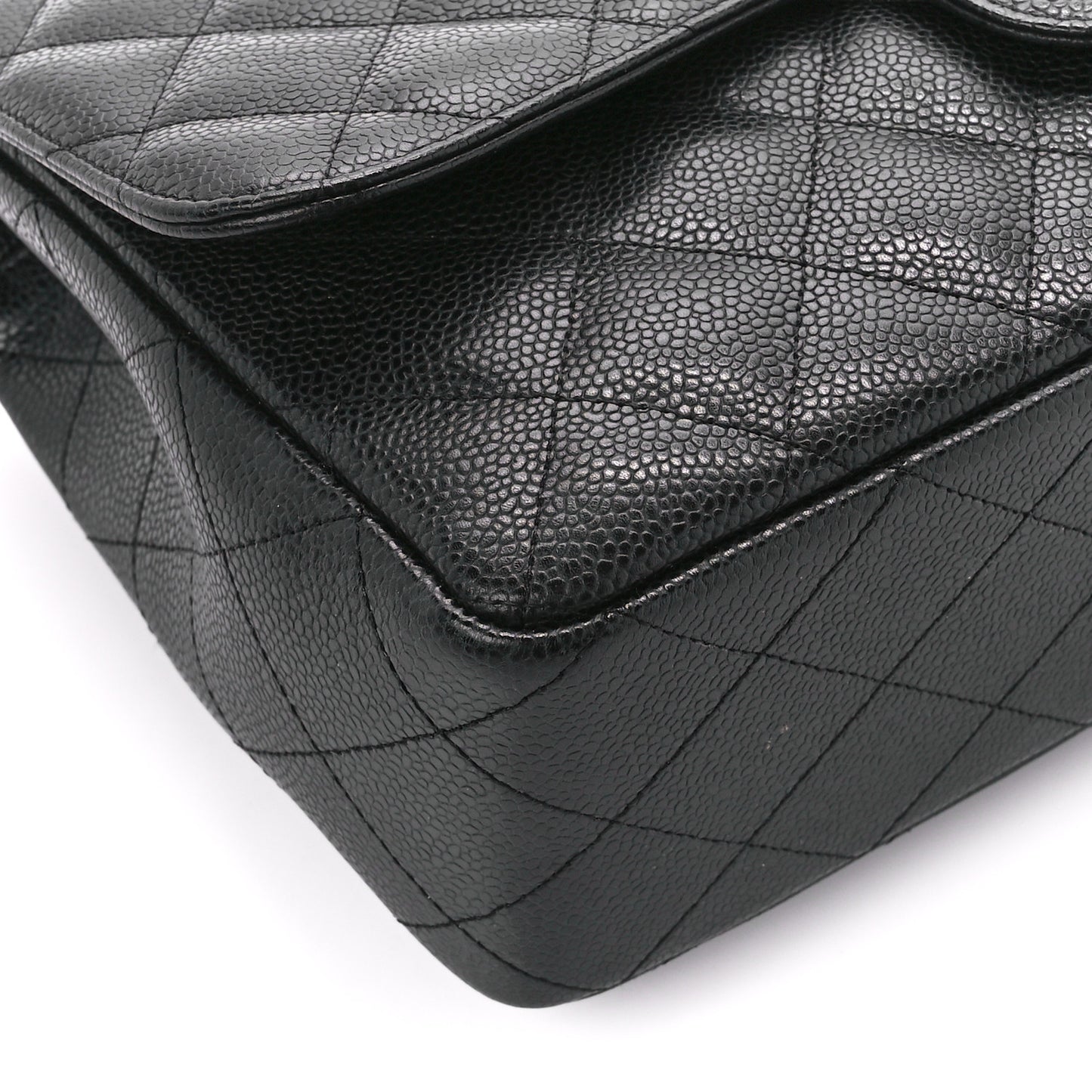 Caviar Quilted Jumbo Single Flap Black