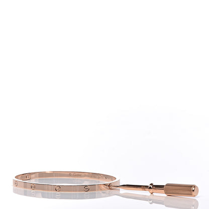 Cartier 18K Pink Gold Small LOVE Bracelet 17 5 of 6