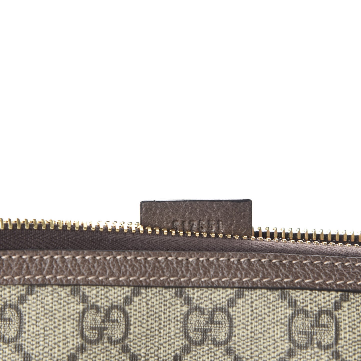 GG Supreme Monogram Large Ophidia Pouch Clutch Brown