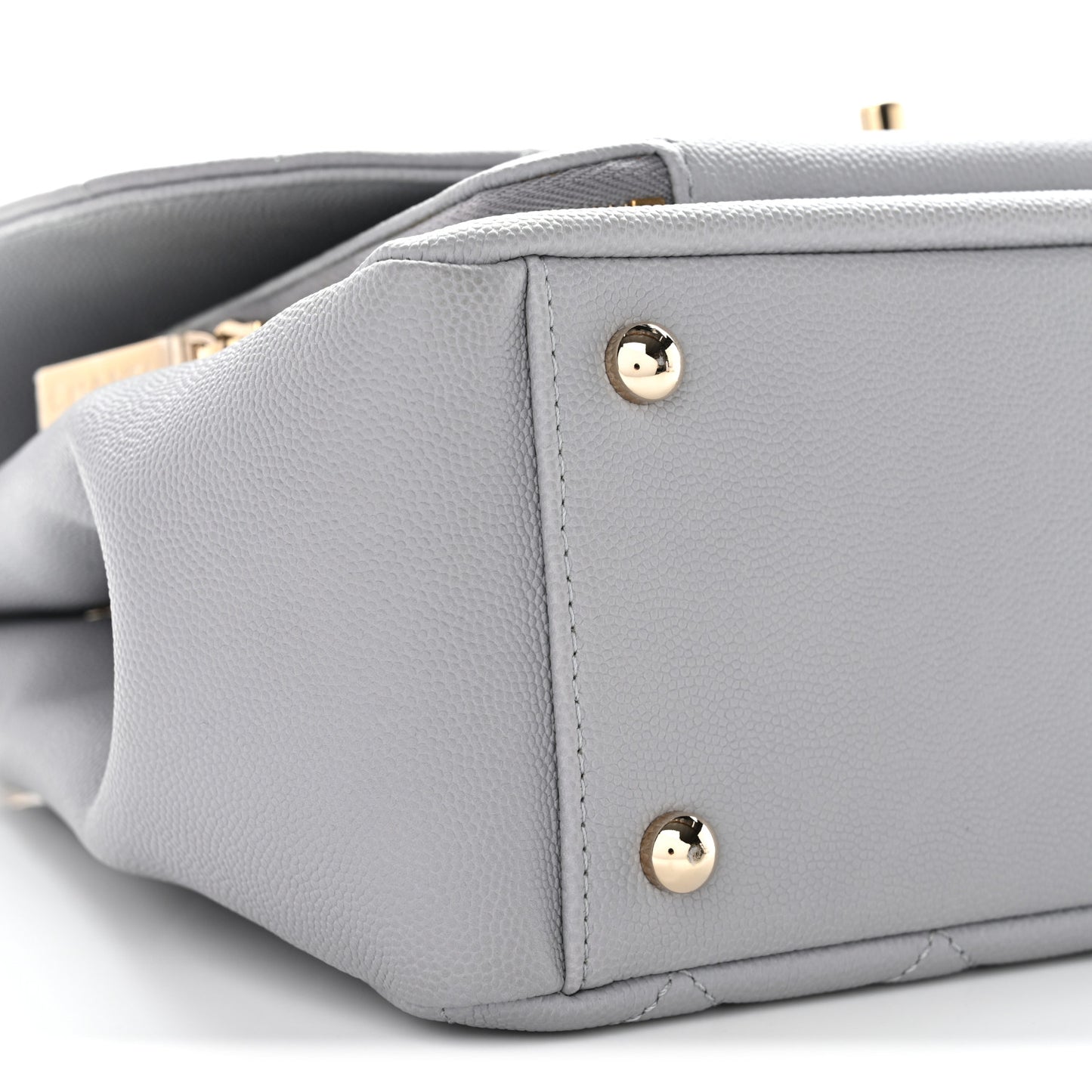 Caviar Quilted Large Business Affinity Flap Grey