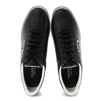 Chanel Calfskin CC Uniform Womens Sneakers 40 Black 2 of 9