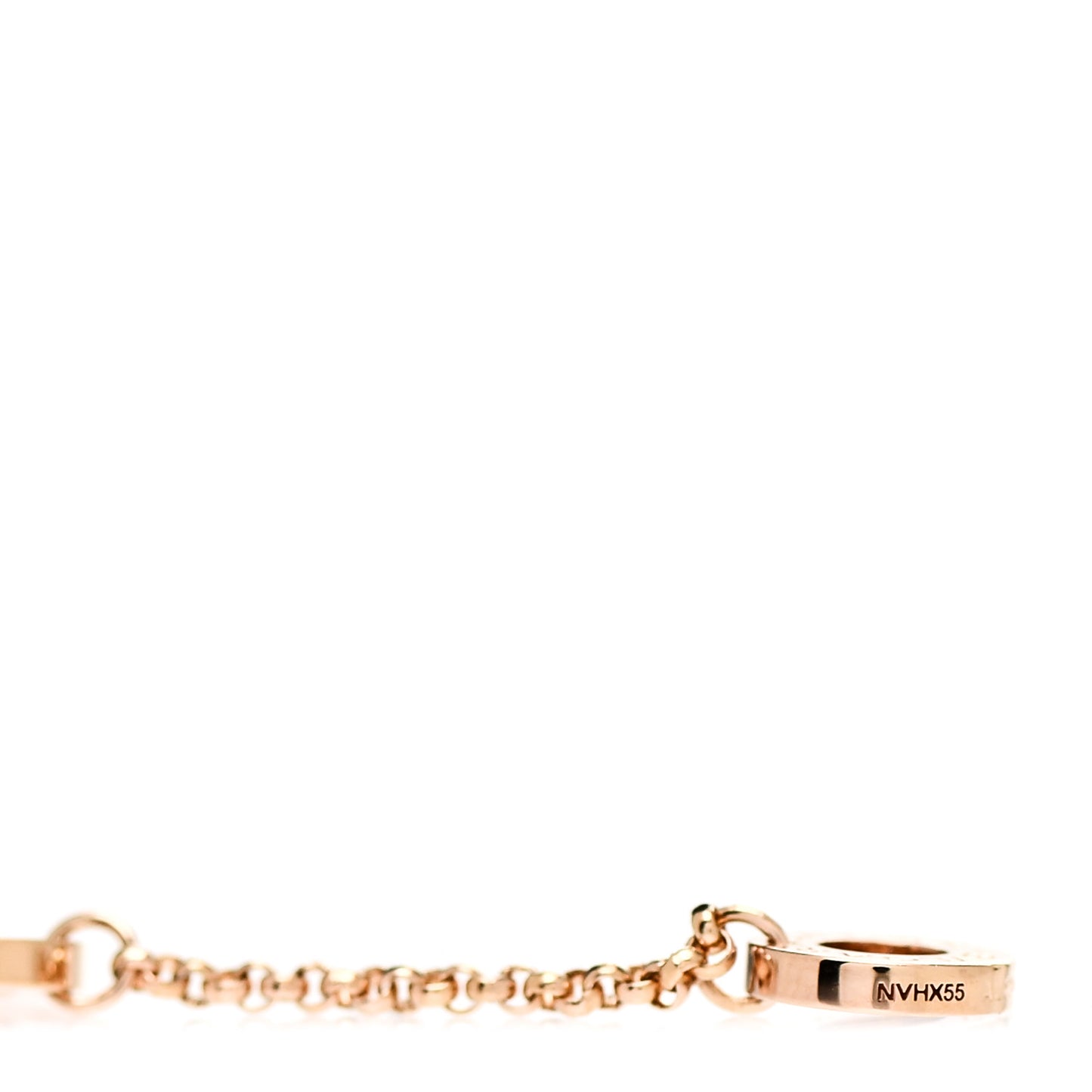 18K Rose Gold Diamond Small B.Zero1 Pave Pendant Necklace