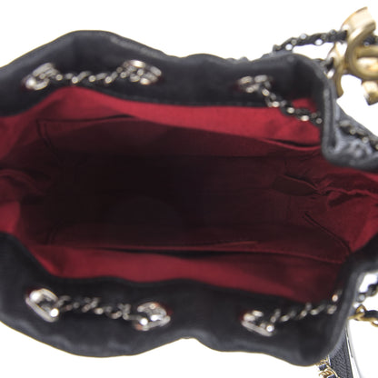 Chanel Calfskin Quilted Small Gabrielle Bucket Black 5 of 9