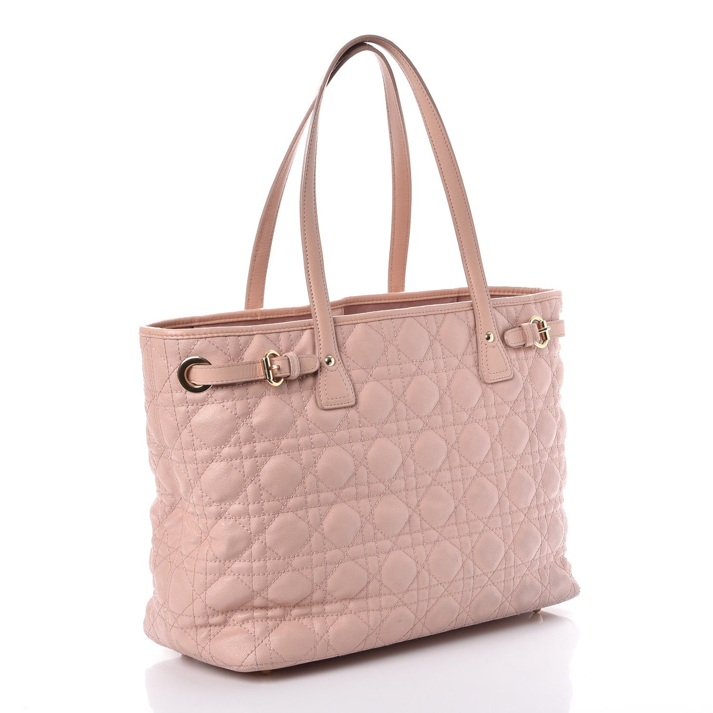 Coated Canvas Cannage Small Panarea Tote Light Pink