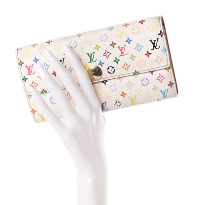 Louis Vuitton Monogram Multicolor Sarah Wallet White 2 of 16