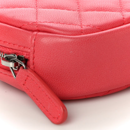 Chanel Lambskin Quilted Zip Around Classic Coin Purse Coral 9 of 10